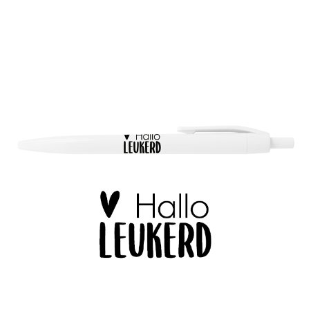 Pen - Hallo leukerd, wit