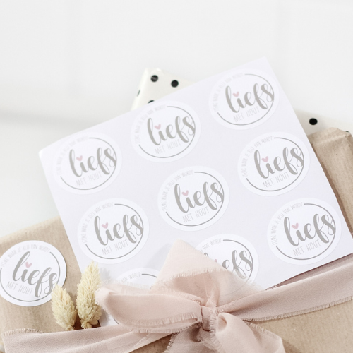 20 logostickers rond